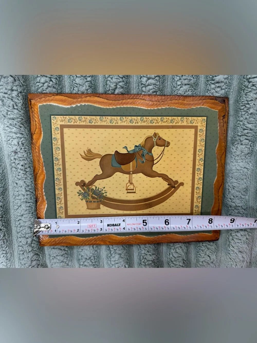 Vintage Wooden Rocking Horse Wall Plaque Nursery Cottagecore Horse Decor